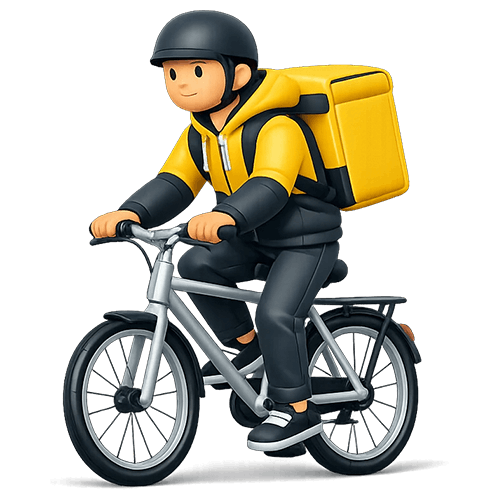Курьер на велосипеде